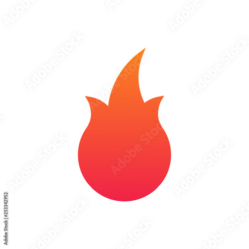 Fire or flame simple Logo. ...