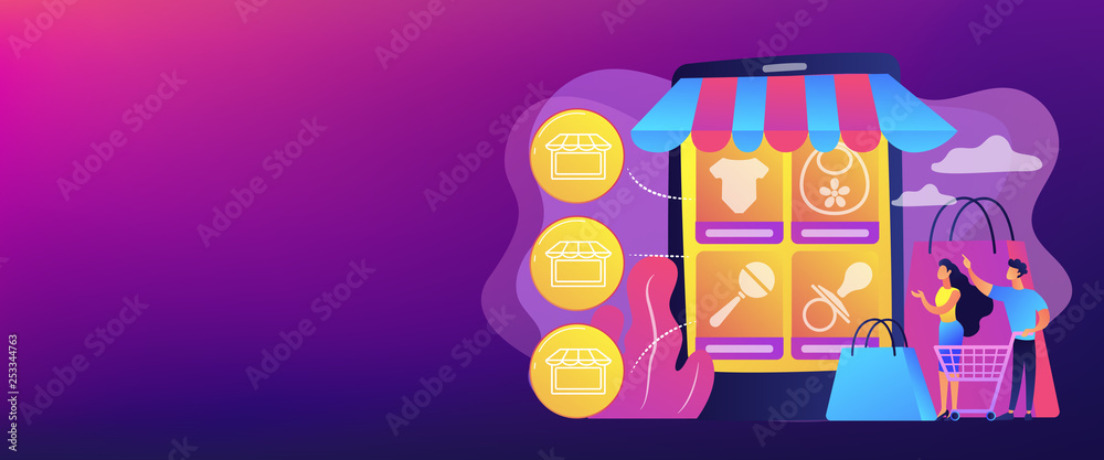 Niche service marketplace concept banner header. Niche service marketplace concept banner header.