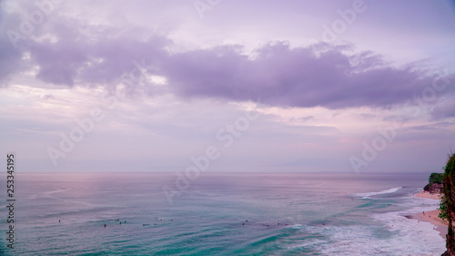 purple sunset in bali