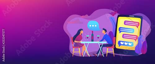 Blind date concept banner header.