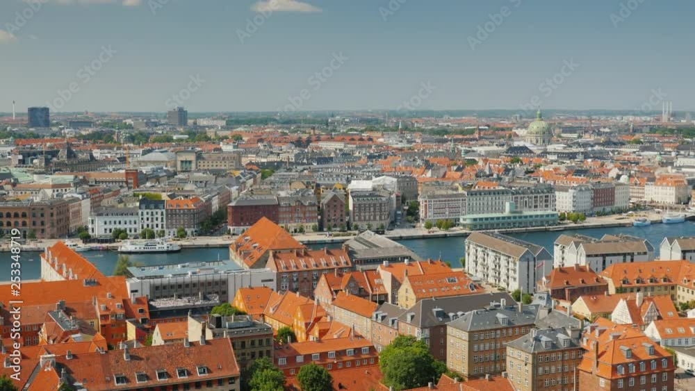 View of the stylish city district of Copenhagen View of the stylish city district of Copenhagen