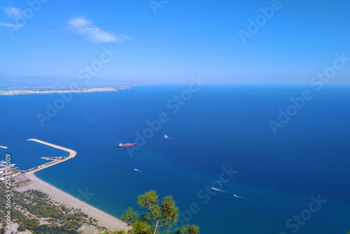 View of mountains and mediterranean sea, from Tunektepe Antalya 