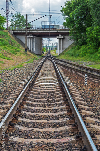 Electrified track railway © batya