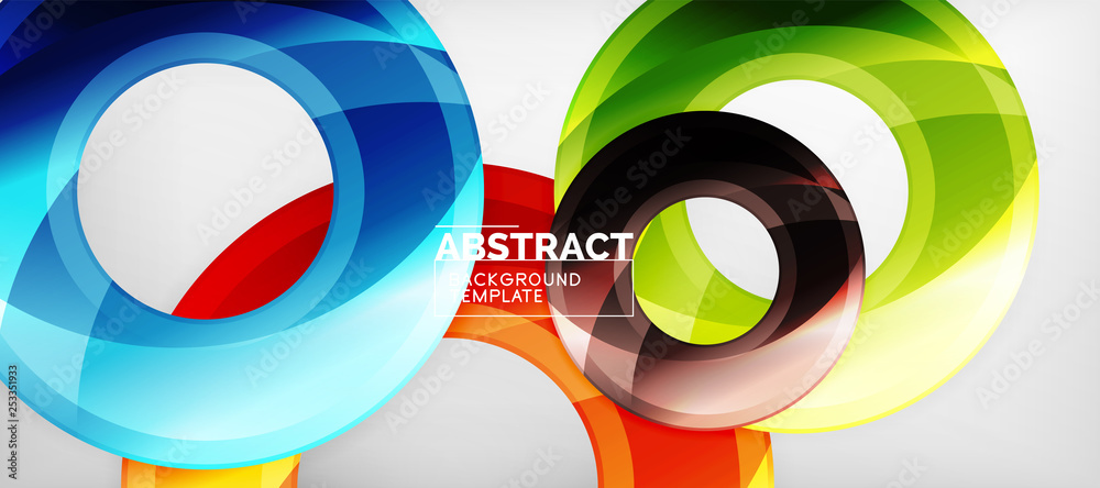 Glossy circles geometric background Glossy circles geometric background