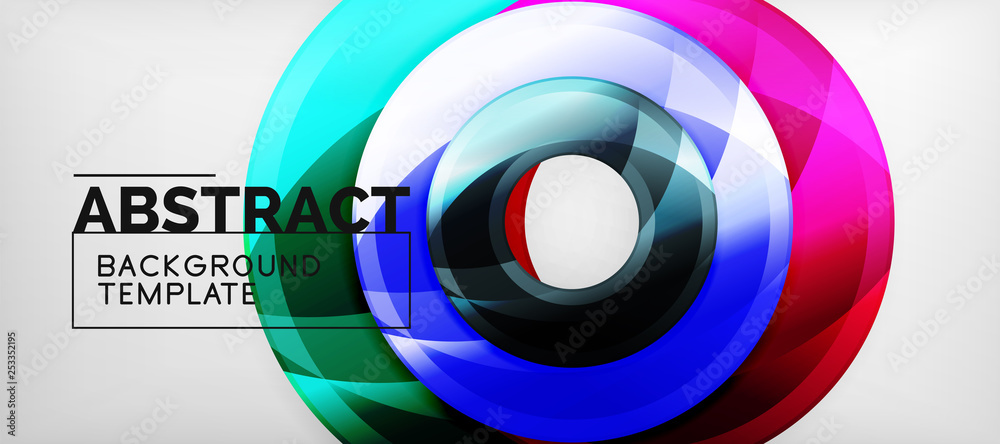 Glossy circles geometric background Glossy circles geometric background