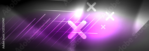 Shiny glowing lights neon color design background