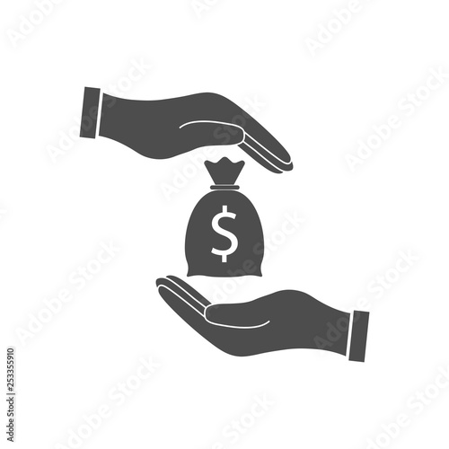 Bribe, bribery, corruption icon. Vector illustration, flat design.