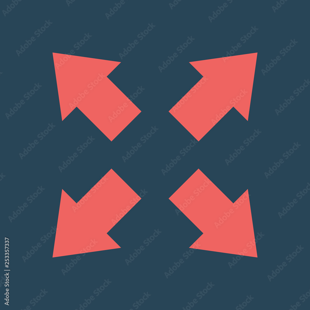 Silhouette icon arrows in corners Silhouette icon arrows in corners