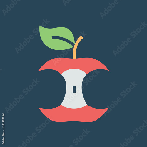 Silhouette icon apple core