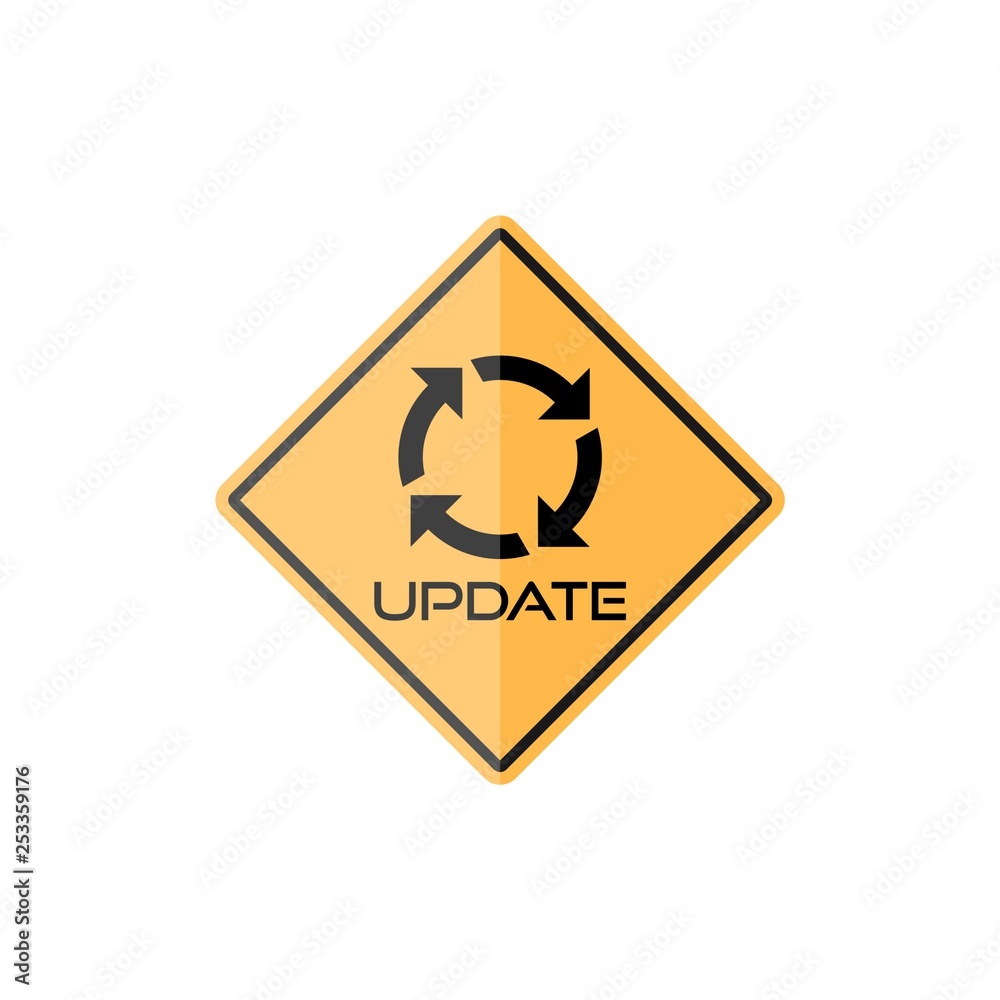 Update circular icon on road sign Update circular icon on road sign