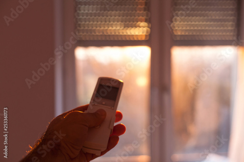 Control of window blinds.