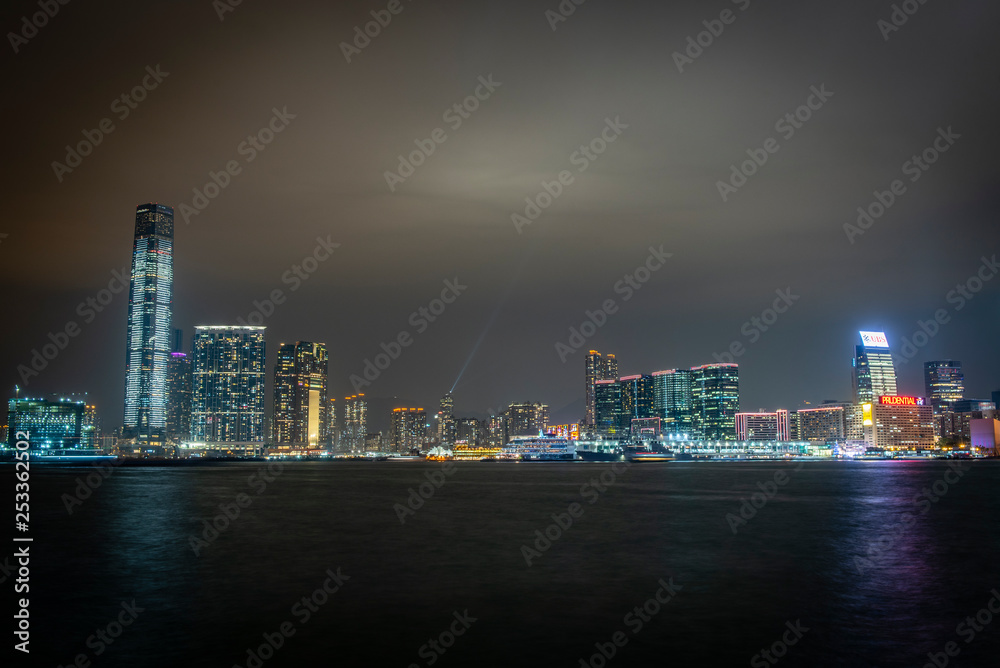 Fototapeta premium Honk Kong, November 2018 - beautiful night city