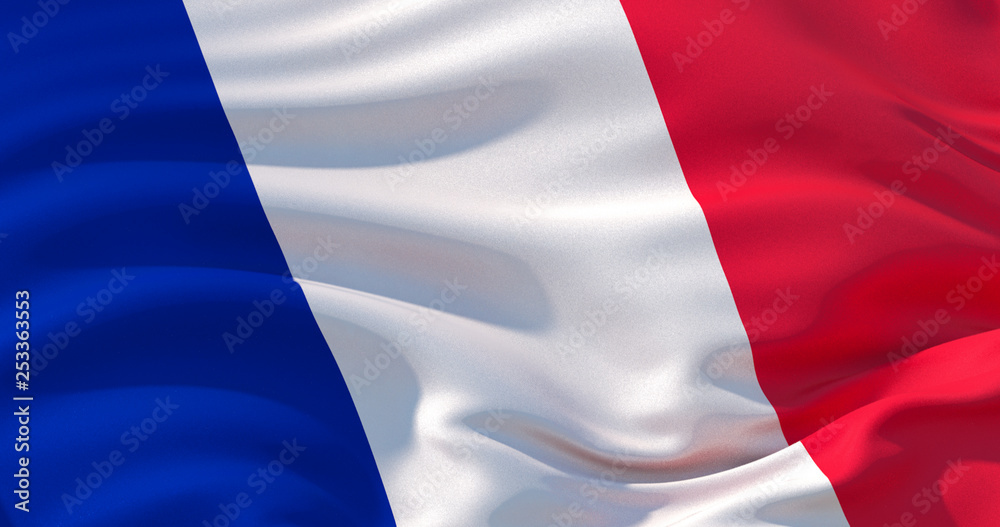 Fototapeta premium France flag patriotic background, 3d illustration