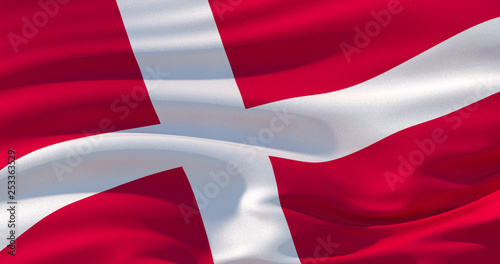 Denmark flag patriotic background, 3d illustration photo