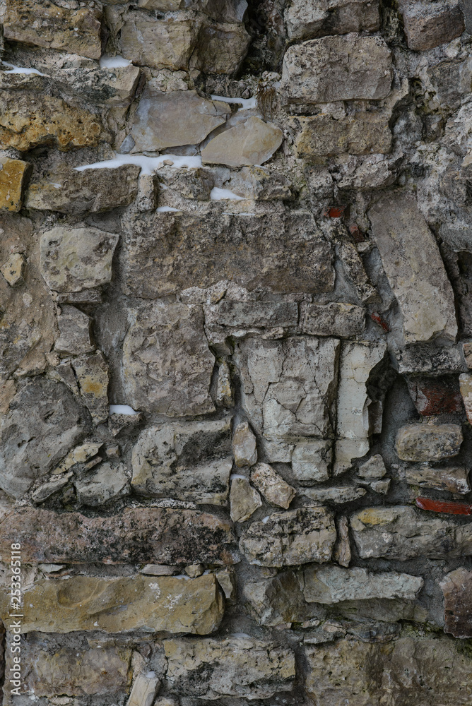 Fototapeta premium old brick wall in countryside
