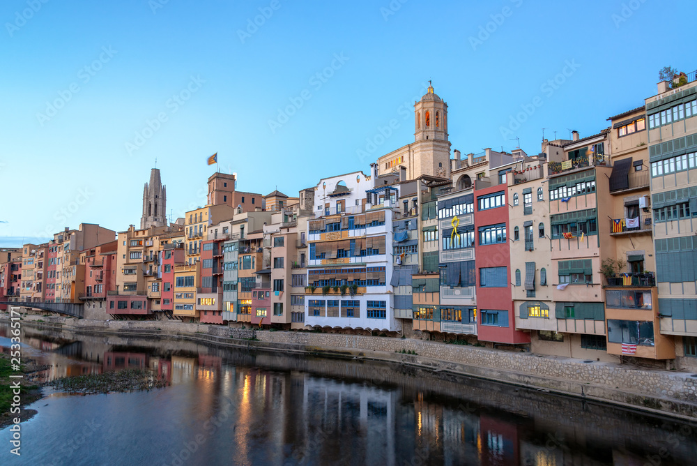 Girona, Spain Blue Hour View