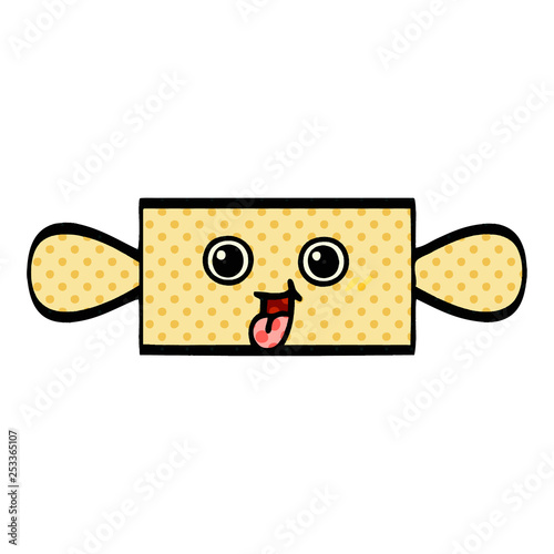 comic book style cartoon rolling pin