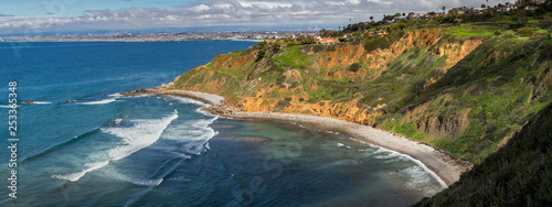 Vivid Bluff Cove in Spring Panorama
