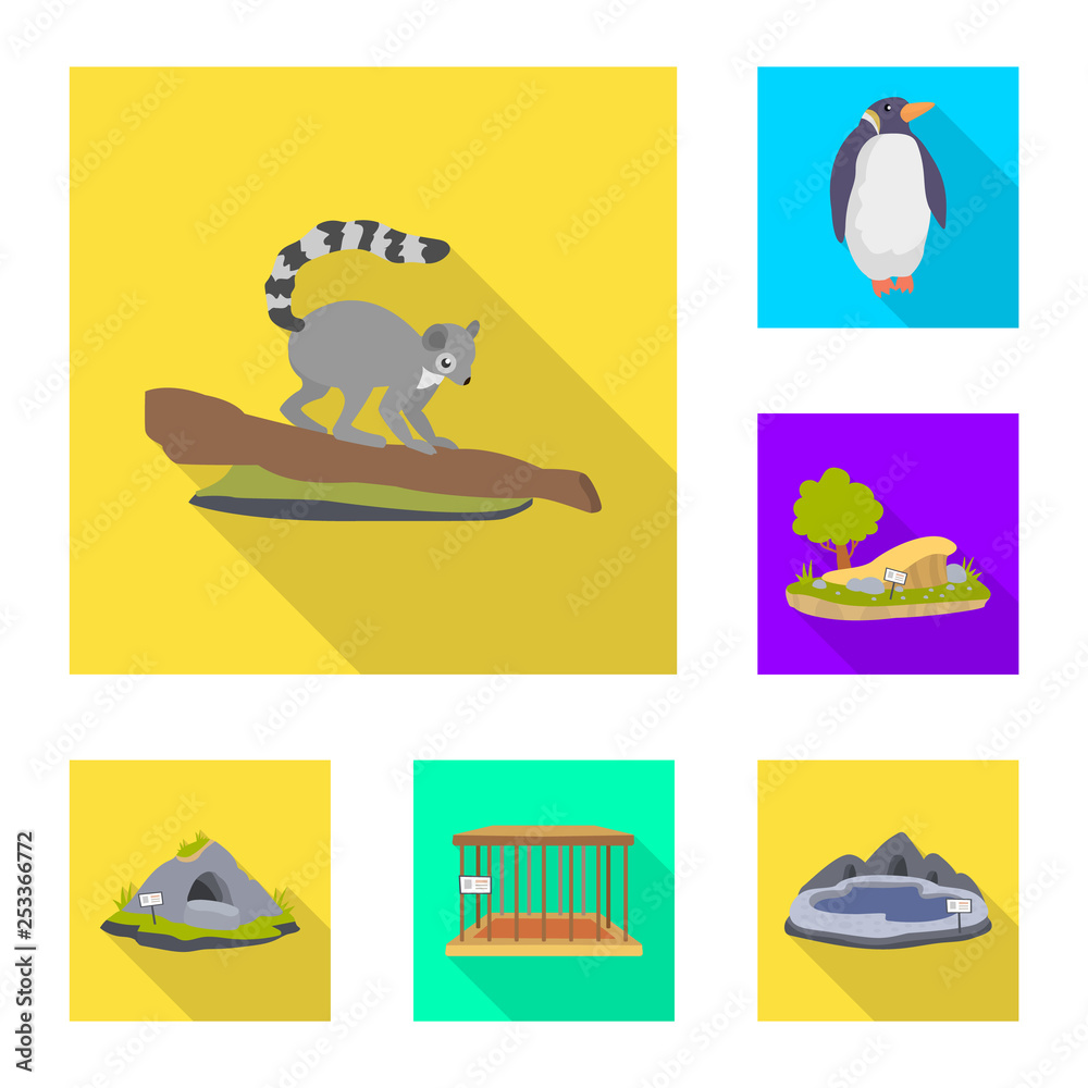 Isolated object of safari and animal sign. Set of safari and fun vector icon for stock. Isolated object of safari and animal sign. Set of safari and fun vector icon for stock.