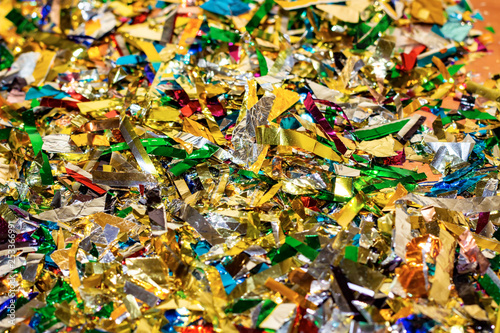 Beautiful abstract texture of the colorful foil as background for design