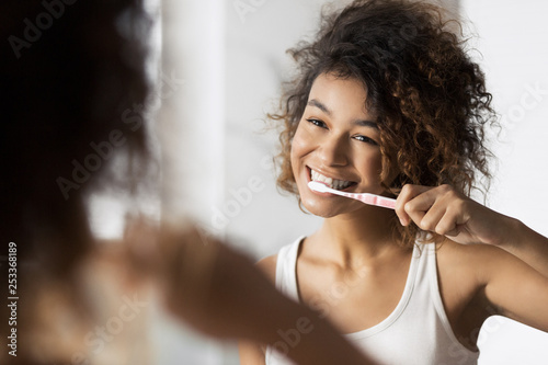 Morning oral hygiene concept photo