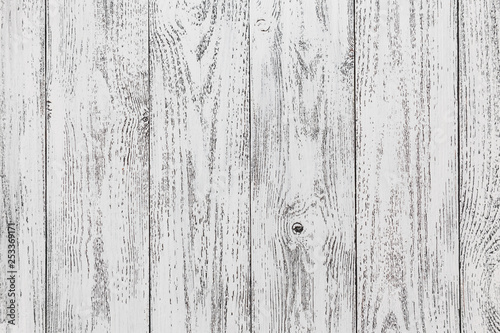 White vintage wooden background of shabby fence