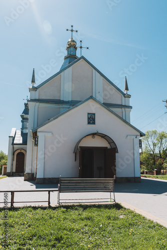 Exterior of a small Greek Catholic Church