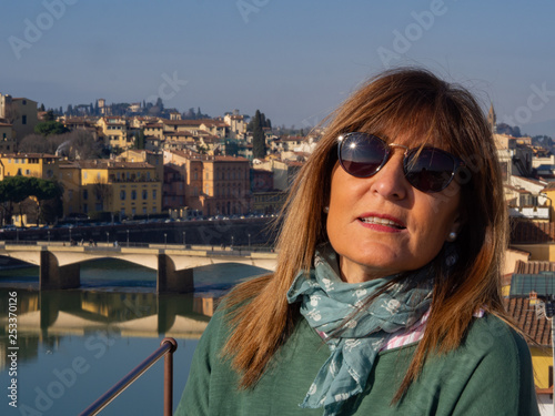 Portraits of my wife in front of Santa Maria del Fiore © Luis
