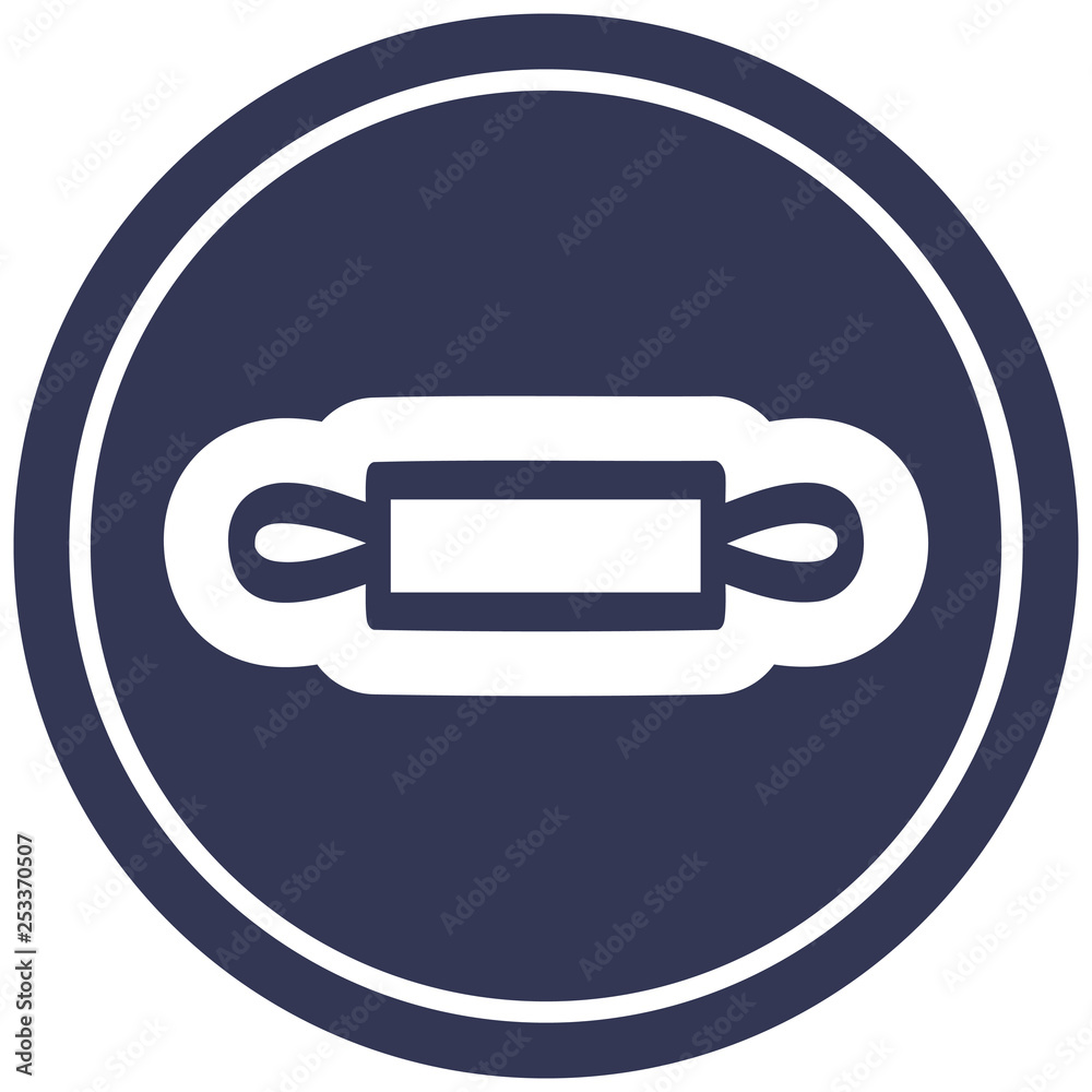 rolling pin circular icon rolling pin circular icon