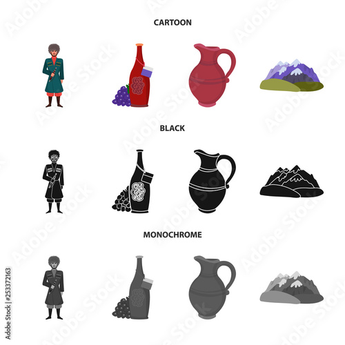 Isolated object of culture and sightseeing icon. Collection of culture and originality stock symbol for web.