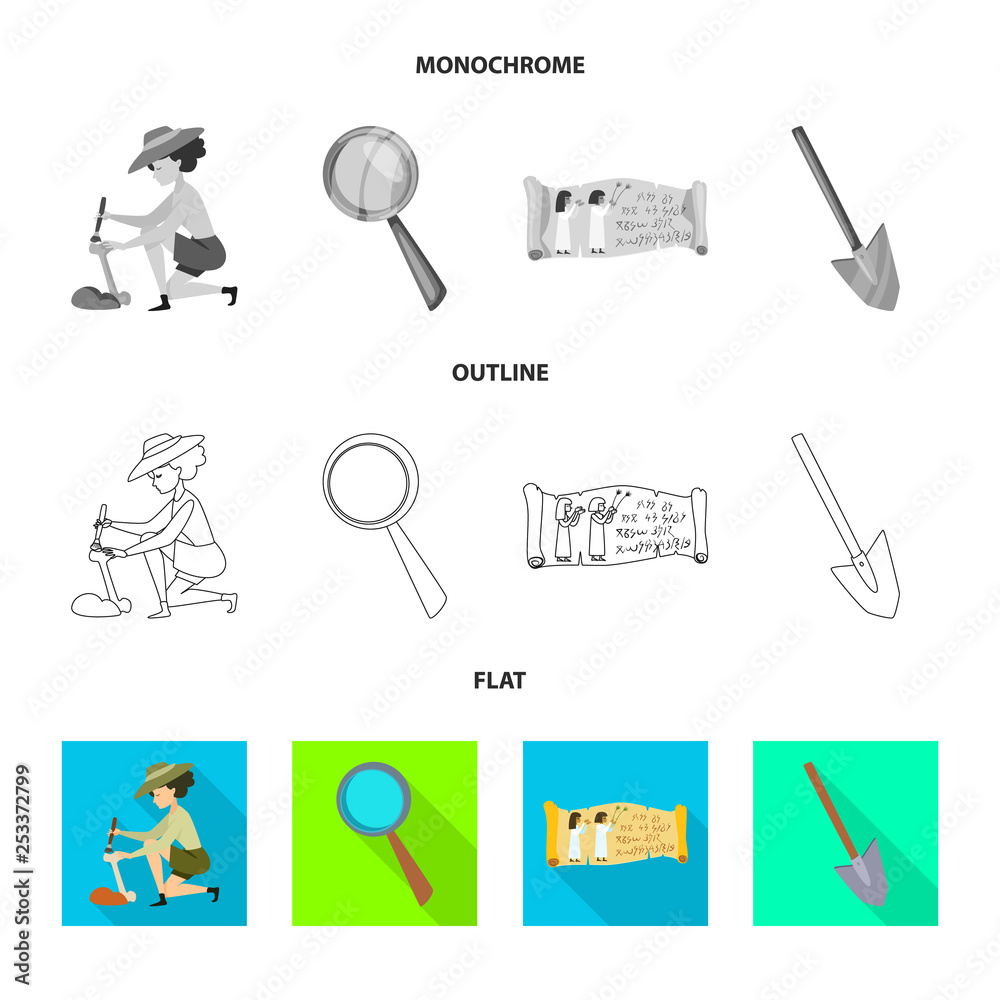 Vector illustration of story and items icon. Collection of story and attributes vector icon for stock. Vector illustration of story and items icon. Collection of story and attributes vector icon for stock.