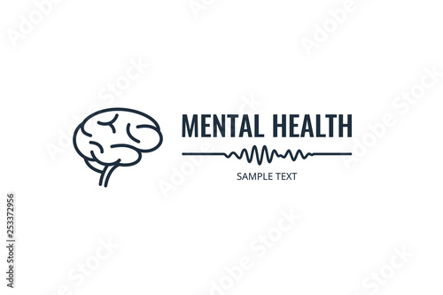 Mental health vector concept in simple flat style