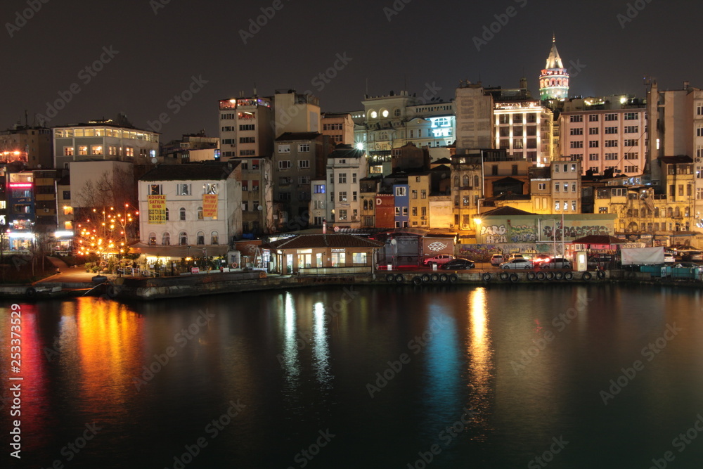 Galata Tower at night  in Istanbul