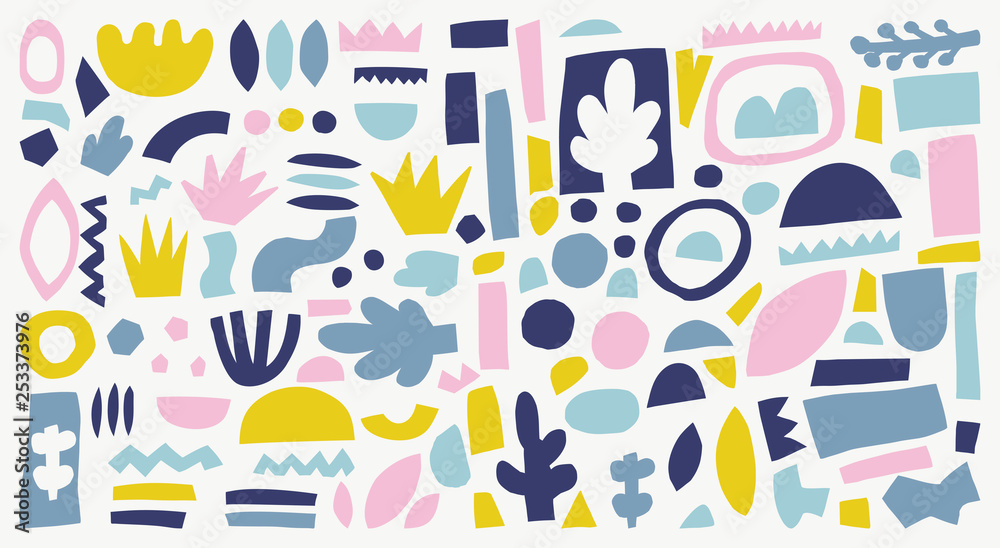 Trendy vector abstract pieces. Trendy vector abstract pieces.