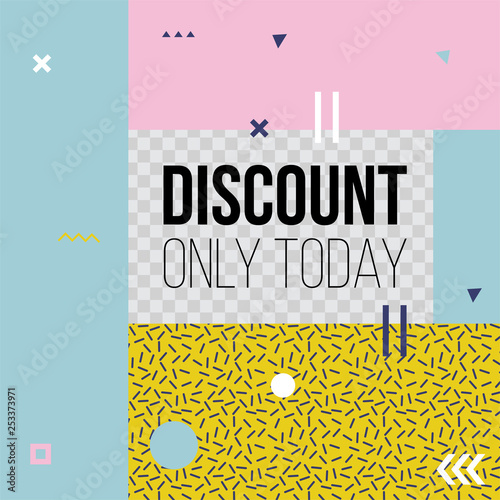 Trendy geometric templates for social media posts. 