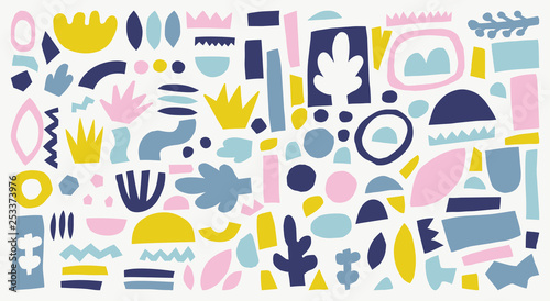 Trendy vector abstract pieces.
