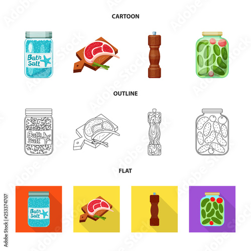 Vector illustration of cooking and sea symbol. Set of cooking and baking   stock symbol for web.