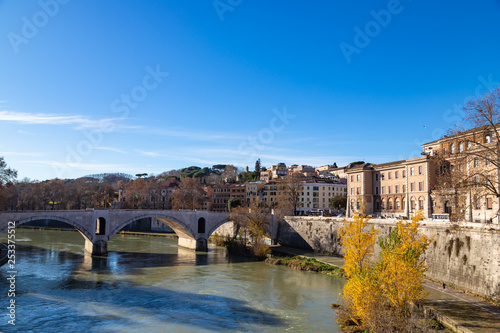 View of the Principe Amedeo Savoia bridge, Rome, Italy © umike_foto