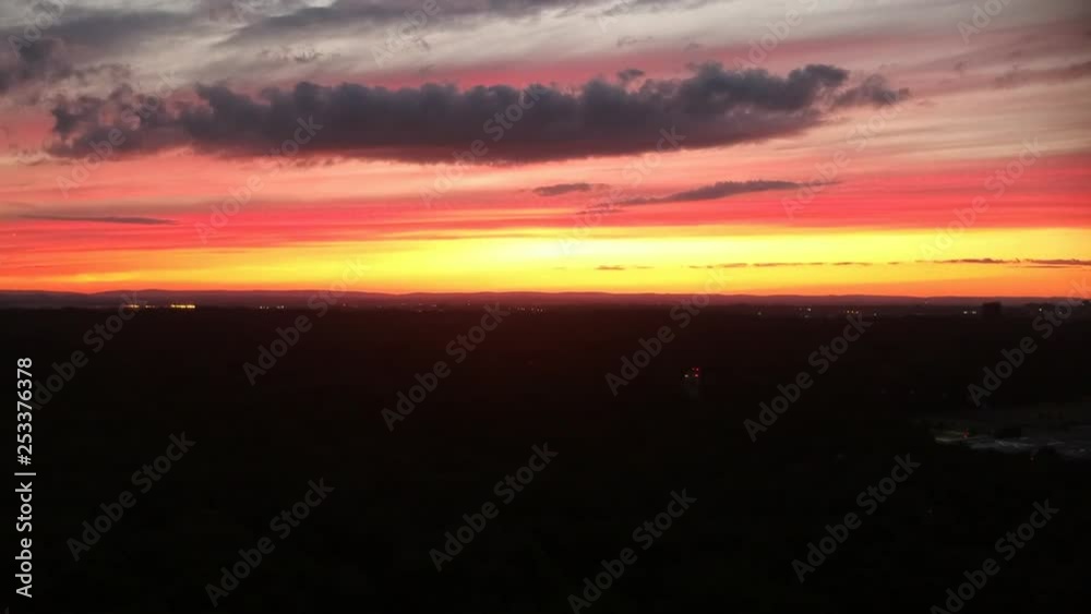 Sunset over Virginia with hints of yellow and orange Sunset over Virginia with hints of yellow and orange