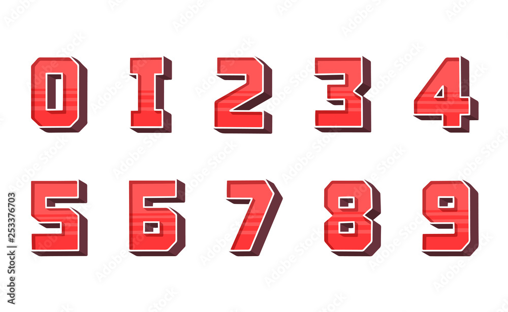 Modern numbers 3d, great design for any purposes. Template for holiday banner. Isolated vector illustration. Retro style. Modern numbers 3d, great design for any purposes. Template for holiday banner. Isolated vector illustration. Retro style.