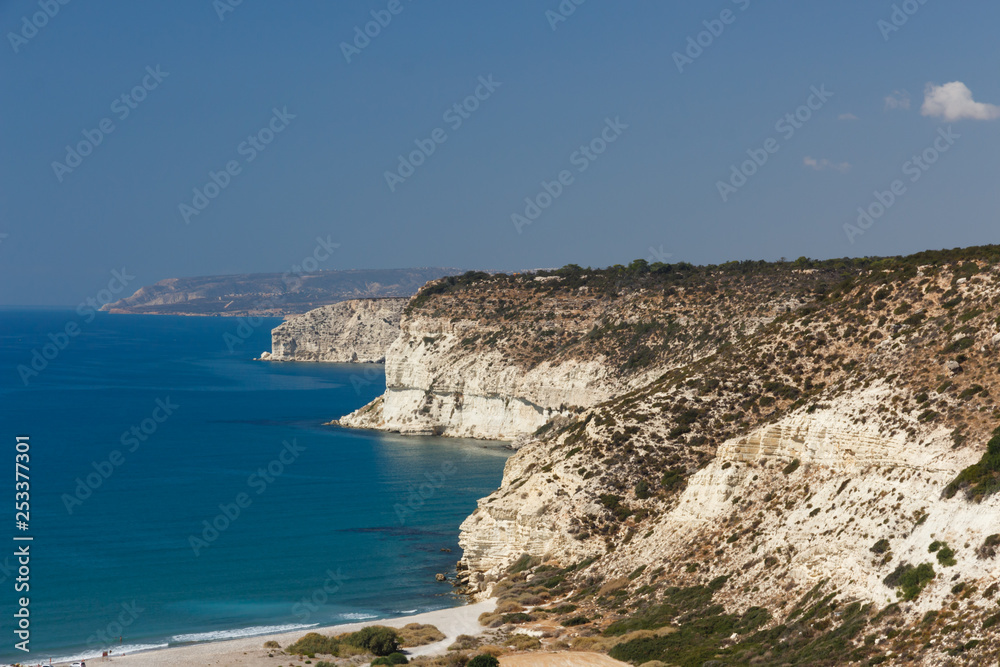 Cliffs of the south shore of the Cyprus