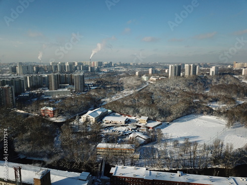 Photography Buildings panorama moscow copter
