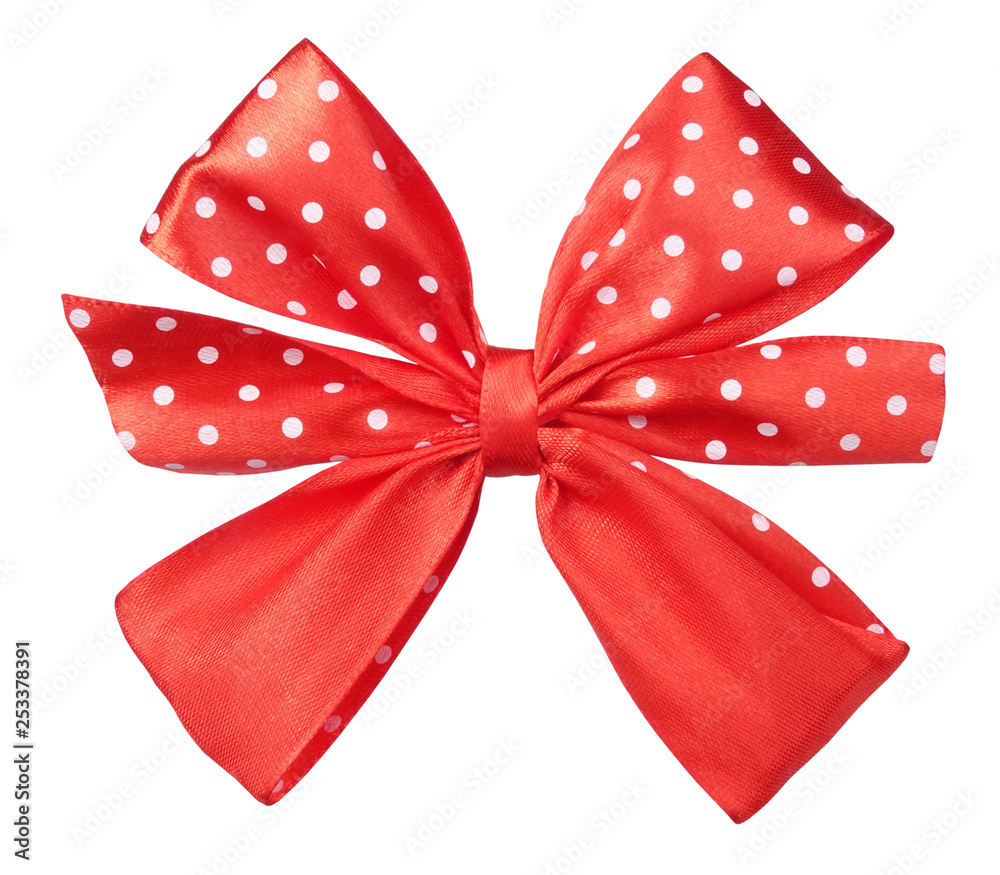 Red dotted bow tie for decoration hair or gift wrap Red dotted bow tie for decoration hair or gift wrap