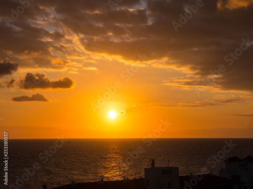 Sunrise over the sea in Nerja on the eastern Costa del Sol in Spain © quasarphotos
