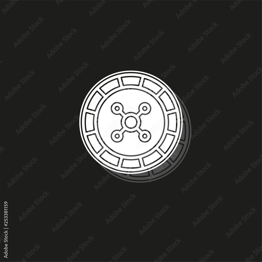 Casino game icon, gambling illustration - vector roulette, roulette machine Casino game icon, gambling illustration - vector roulette, roulette machine