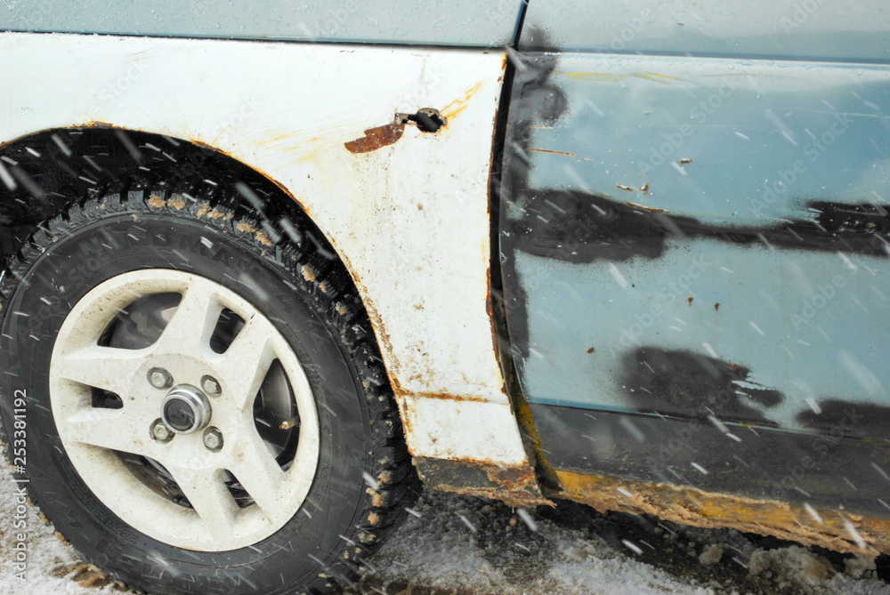Car with Rust and Corrosion, damage from road salt