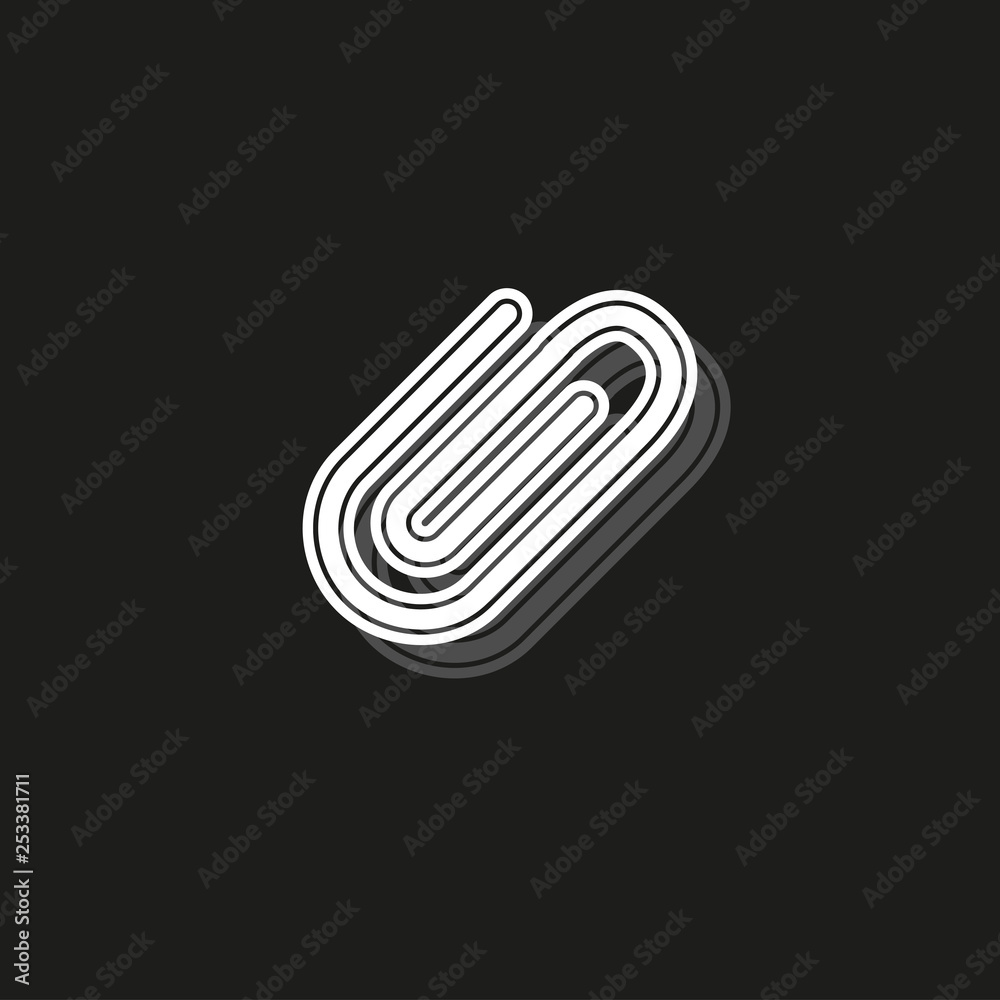 Obraz premium paper clip sign, attachment icon - paper clip, email attachment, attached file