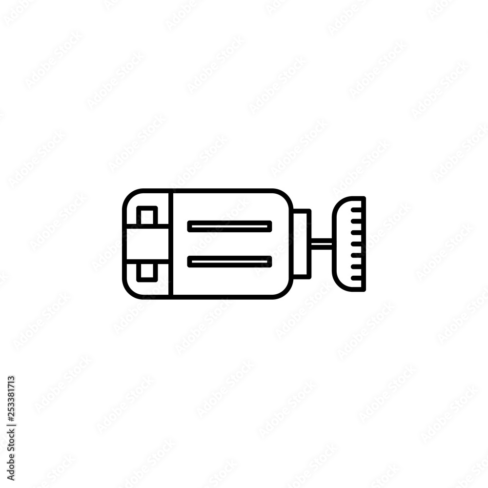 Robotics motor outline icon. Signs and symbols can be used for web, logo, mobile app, UI, UX