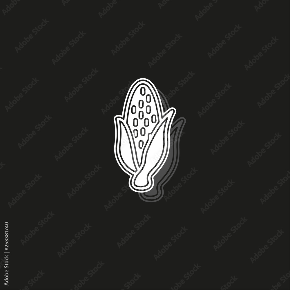 vector sweet corn illustration isolated - healthy vegetable, nutrition icon vector sweet corn illustration isolated - healthy vegetable, nutrition icon