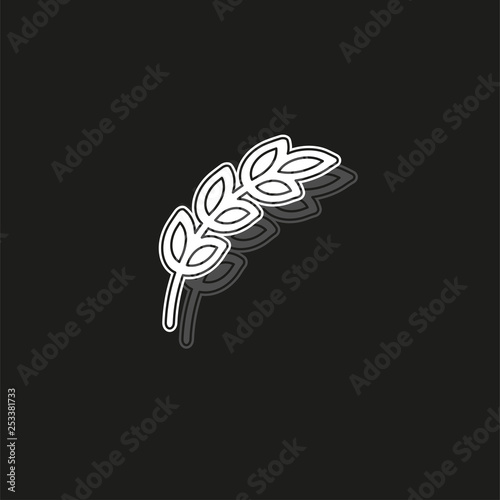 Gluten free icon. vector gluten symbol - healthy organic grain illustration